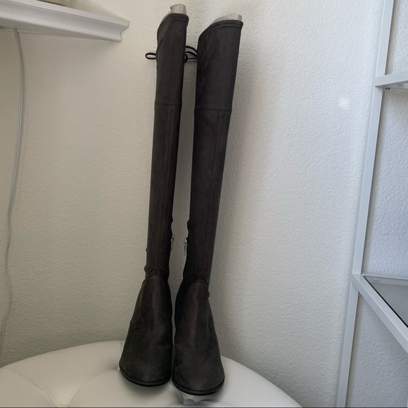 NWOT Marc Fisher Lencon Over-the-knee Boots in Grey Fabric - Picture 4 of 9